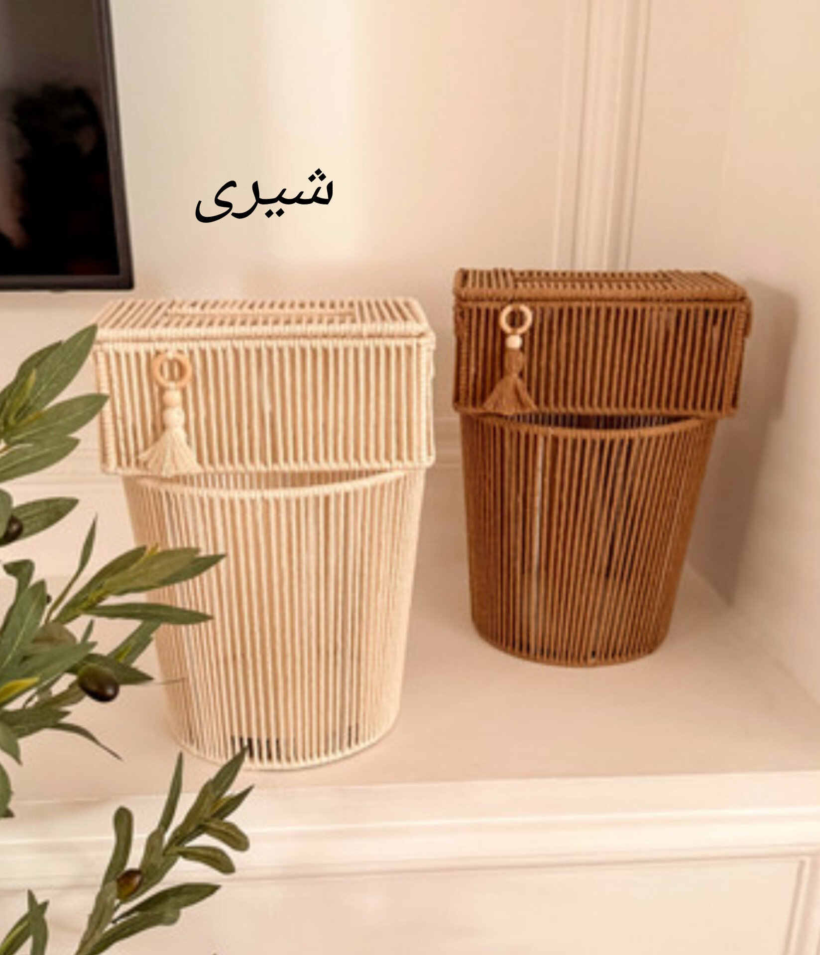 سطل و جادستمال کاغذی مکرومه